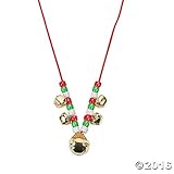 Beaded Jingle Bell Necklace Craft Activity Kit for Kids Jewelry Crafts-Makes 12