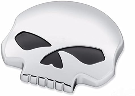 1 pcs silvery Motorcycle CNC Aluminum Skull Tank Cover Fuel Gas Oil Tank Cap Kit for Harley Davidson