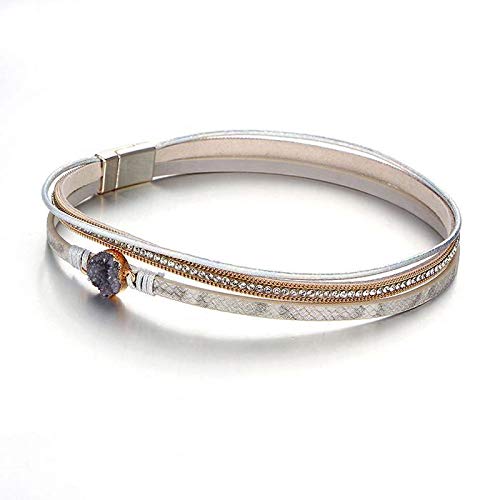 Kirken Women Artificial Leather Bangle Bracelet Charm Wristband Bracelets Gift