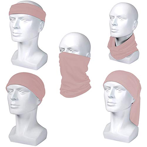 3 Pcs Kids Face Mask Balaclava Neck Gaiter Bandanas,Reusable Kids Face Cover Scarf Headband,Dustproof Windproof Breathable White