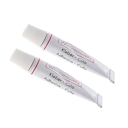 Wimpernwelle Kleber zum Fixieren der Wimpern, Wimpernkleber, Fixierer für Wimperndauerwelle, 2 g, 2 Stück