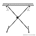 PARTYSAVING Pro Series One-Tier Portable Single-X Keyboard Stand with Locking Straps, APL1157
