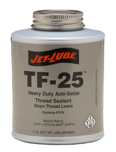Jet-Lube TF-25 Line Pipe and NTP Anti-Seize Thread Sealant, 1/2 lbs Brush Top Can