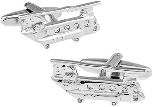 Chinook Helicopter Cufflinks for Men - RAF Aircraft Design, Silver - Image 5