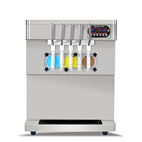 Countertop Commercial ETL 5 flavors Soft Serve Ice Cream Machine, 3+2