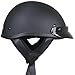 Outlaw T70 'Stealth'Advanced DOT Solid Flat Black Half Motorcycle Skull Helmet - Medium