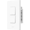 Aqara Smart Light Switch H2 (2-in-1 Neutral, 2 Buttons, 1 Channel), Thread/Zigbee Protocol, Wall Switch for Smart Home, Supports Apple Home, Google, Alexa, Matter Over Thread