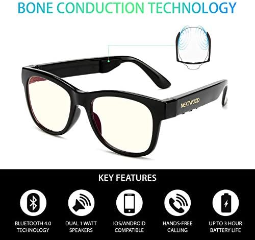 Bluetooth Headsets Glasses Sunglasses Wireless Bone Conduction Waterproof Intelligent MP3 4 Color Telephone Cycling (Blue Light Radiation Resistant Equipped with Myopia Lenses as Required)
