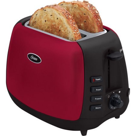 Click Here to See More Images Oster 6595 Inspire 2-Slice Toaster, Metallic Red