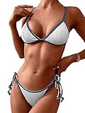 ZAFUL Women's Triangle Bikini Floral String Bikini