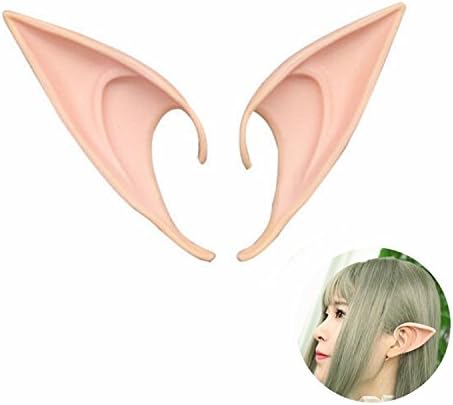 Halloween Latex Costume Prosthetic Elf Fairy Ear Tip Hobbit Vulcan Spock Cosplay