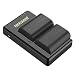 Neewer LP-E6 LP-E6N Battery Rechargeable Battery Charger Set for Canon 5D Mark II III IV, 5Ds, 6D, 70D, 80D and More (2-Pack 2000mAh Camera Batteries,Versatile Charging Option with USB) Black primary