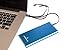 bPowered UP – Premium Ultra-thin Portable External Battery Charger - TRUE-12000 mAh - DUAL USB - - $20 Aluminum 3-in-1 Cord with Lightening Plug Included - (Blue)