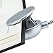 WITHit Clip On Book Light – Silver – LED Reading Light with Clip for Books and eBooks, Reduced Glare, Portable and Lightweight, Cute Bookmark Light for Kids and Adults, Batteries Included