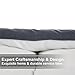 TEKAMON All Season Reversible Queen Comforter Winter Warm Summer Soft Quilted Down Alternative Duvet Insert Corner Tabs, Machine Washable Luxury Fluffy Collection for Hotel, White/Gray