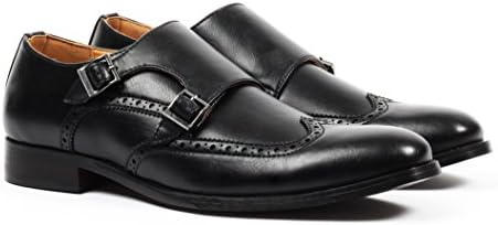 Santino Luciano Nico Men's Wingtip Monk Strap Dress Shoes