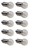 Sci-Supply Pack of 10 E10 Miniature Screw Base Light Bulbs, 1.5V / 0.3A