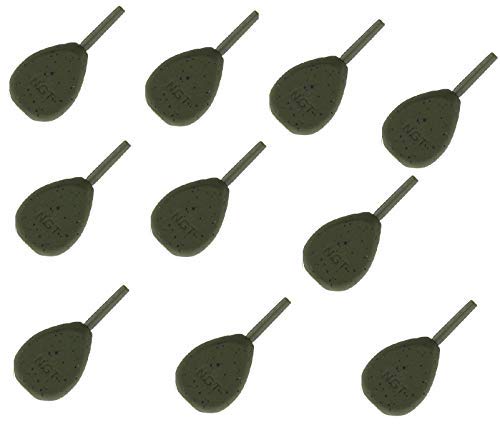 10x Carp Fishing Casting Ledger Weights 1.5oz 2oz 2.5oz 3oz 3.5oz Inline Style NGT (2.5)