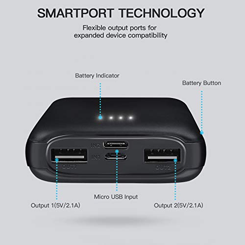 Heating Battery Portable Charger 10000mAh for All COZIHOMA Heated Vest, Ultra High Capacity Power Bank with Dual 5V/2A Output, Small and Light External Battery Pack for Heating Clothes - Thumbnail 2