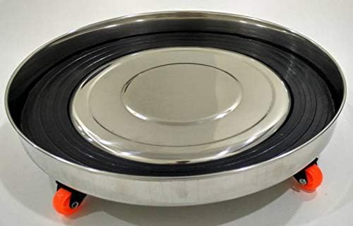 MK STAR JT AKAND Stainless Steel Gas Cylinder Trolley with Wheels|Gas Trolly|Lpg Cylinder Stand with Rubber Protection