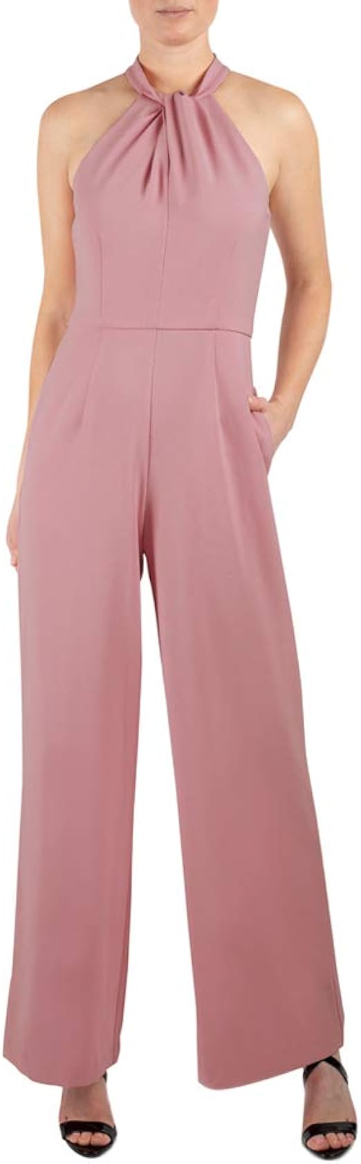 Julia Jordan Women's Twist Neck Halter Jumpsuit with