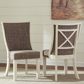 Photo 1 of Ashley Bolanburg Dining Upholstery Side Chair Set of 2 in Two-Tone D647-02