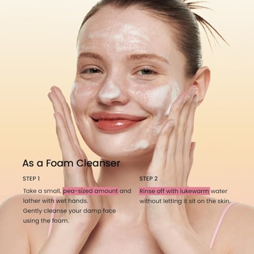 BIODANCE Collagen Mask To Foam Cleanser, Pink Face Wash for Women, 2-in-1 Pore Mask and Hydrating Foaming Facial Cleanser for Sensitive Skin, Oily Skin, Korean Skincareㅣ5.07 fl. oz. (150 ml)