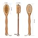 FIXBODY Bath Shower Body Brush, Loofah Back Scrubber and Face Sponge Pad, Boar Bristles and Bamboo Handle, Use Wet or Dry Skin (3PCS)