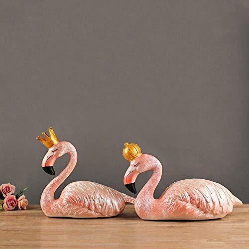 MQW Flamingo Jewelry Ornaments Large Nordic Resin Crafts Creative Home Tissue Box Decorative Gift Paper Pump (34 20 40cm) Delicate and Beautiful