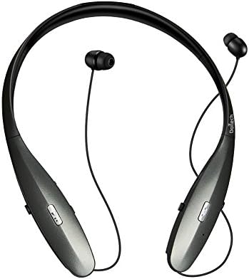 Bluetooth Headphones, DolTech Stereo Wireless Headset Neckband Retractable Sport Earbuds with Mic Noise-Cancelling, Sweatproof Bluetooth 4.1 for iPhone IOS Android 930 (Grey)