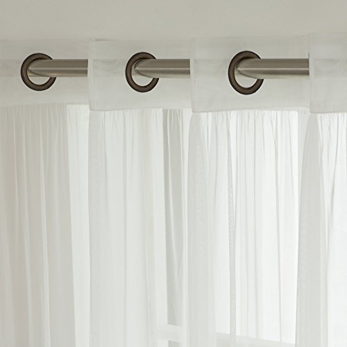 Best Home Fashion Tulle Sheer Lace Curtains Antique Bronze Grommet