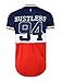 SCREENSHOTBRAND-758 Mens Hipster Hip-Hop Premium Tees - Side Zipper Longline Fashion Jersey T-Shirt Hustlers - Red - Xlarge