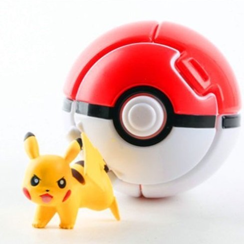 4PCS Bounce Pokemon Pokeball Cosplay Pop-up Elf Go Fighting Poke Ball Toy