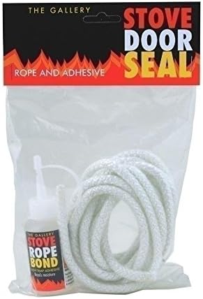 DeBrett Fires 12mm X 2.5m Meter PD White Stove Rope kit with 50ml Adhesive - RKW02