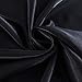 LITHER Queen Size Satin Sheets Set Black, Deep Pockets Fitted Sheet, Silky and Breathable Luxury Bed Sets