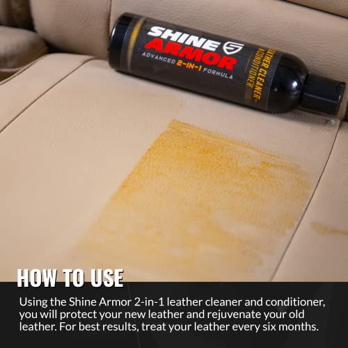 SHINE ARMOR Leather Cleaner Conditioner & Protector for Car Interior