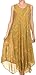 Sakkas 16801 - Laeila Tie Dye Washed Tall Long Sleeveless Tank Top Caftan Dress/Cover up - Olive - OS