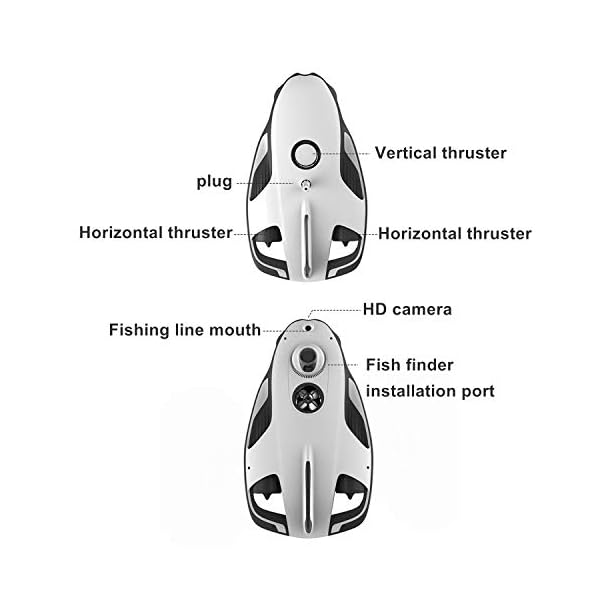 XIAOKEKE Unterwasserdrohne, Doppelgelenk 4K Kamera Wasseroberfläche Drohne Fernsteuerung Mobile Sonar Fisch Finding… – Bild 8