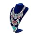 Miraculous Garden Womens Vintage Alloy Silver Long Boho Bohemian Necklace Ethnic Tribal Boho Necklace Geometry Red Turquoise Beads Statement Necklace Jewelry Sets for Women. (1)