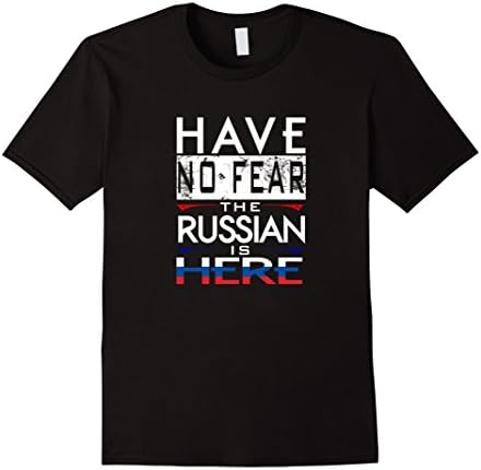 Mens Have No Fear The Russian Is Here T-shirt Country Tees Small Black