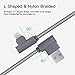 3 Pack 6FT 90 Degree iPhone Charging Cable 2.4A Super Fast Charging Cable Compatible with iPhone Xs Max/XS/XR/7/7Plus/X/8/8Plus/6S/6S Plus/SE (Gray, 6FT)