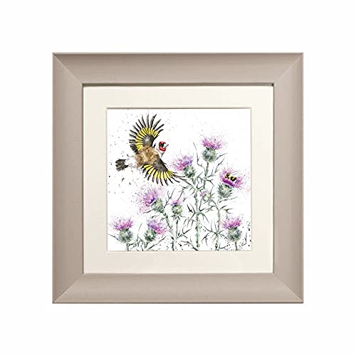 Wrendale Designs - 'Feathers And Thistles' Framed Card - Taupe — image 1