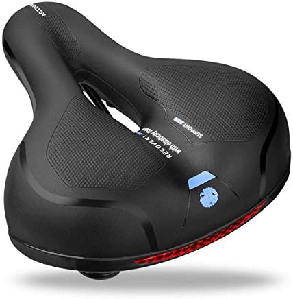 Waterproof Bicycle Seat Replacement IPOW Comfort Bike Seat With Memory Foam - Waterproof Padded Saddle With Shock Absorption For Men & Women Shock Absorbing Bike Seat With Dual Rubber Balls