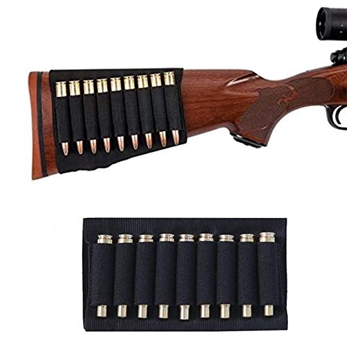 ACEXIER Tactical 9 Rounds Shells Holder Cartridges Ammo Carrier Bullet Pouch for MP 512-36 Elastic Butt Stock Hunting Rifle Accessories