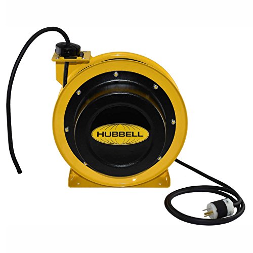 Hubbell GCA12345-BC Industrial Duty Cord Reel with Bare End on Cord - 12/3c x 45'