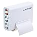 Quick Charge 2.0, ABLEGRID 60W Multi-port USB Charger 6 Ports Intelligent Desktop Charging Station Portable Travel Charger for iPhone iPad Samsung HTC Nexus and More (White)