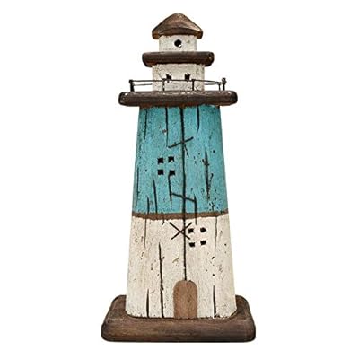 Attraction Design Wooden Lighthouse Decor, Decorative Nautical Lighthouse Rustic Ocean Sea Beach Themed Lighthouse… 41lyPT0 njL. SS400
