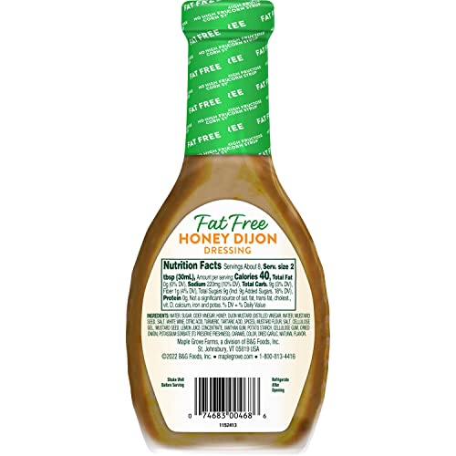 MAPLE GROVE FARMS FAT FREE HONEY DIJON DRESSING, 8 OZ