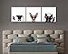 Natural art – Cool Dogs with Glasses Animals Photos to Prints Paintings on Canvas Wooden Framed Ready to Hang (30×30cm×3) (12×12in×3)