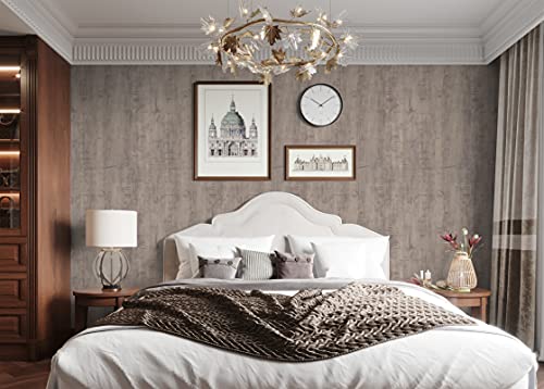 16”x118”Light Brown Wood Wallpaper Peel and Stick Rustic Wood Contact Paper Distressed Wood Wallpaper Self Adhesive Waterproof Removable Wood Grain Vinyl Paper Decorative for Cabinets Furniture Desk